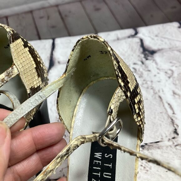 8 STUART WEITZMAN so sexy Python skin Sandals GUC - Picture 6 of 15